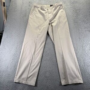 Greg Norman Pant Mens 35x32 Beige Cotton Straight Leg Golf Performance Sports